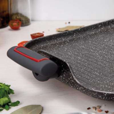 Plancha aluminio forjado Grey 3 Claveles