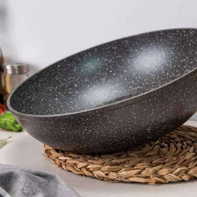 Wok aluminio forjado Grey 3 Claveles