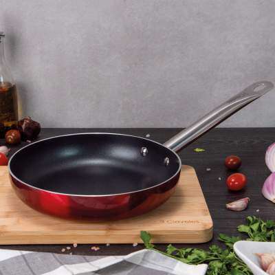 Recycled press aluminium fry pan Red Special 3 Claveles